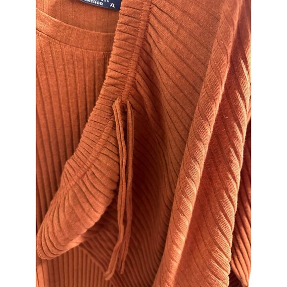 ๐ 2/$20 ๐ Ribbed Rust Long Sleeve Top & Pant Set - Moda Asya Collection XL - Picture 6 of 7